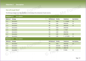 Table with incrementing references for a Government client